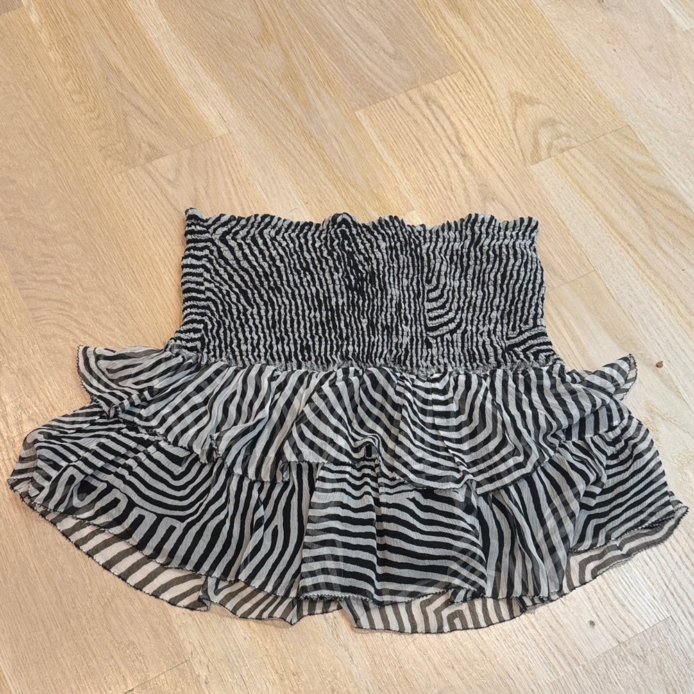 Black and White Zebra Print Skirt